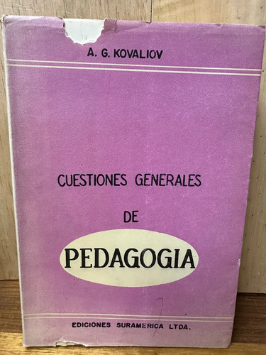 producto_639254597191096812_0 Cuestiones Generales De Pedagogía A G Kovaliov