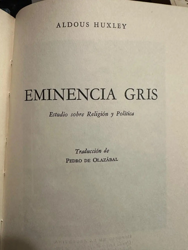Eminencia Gris - Aldous Huxley