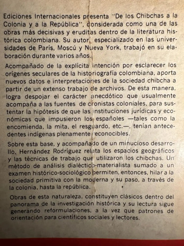 De Los Chibchas A La Colonia Y La República - Guillermo H.
