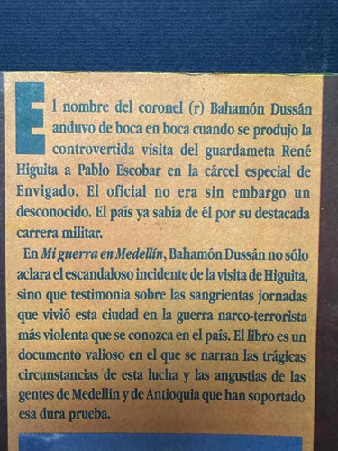 producto_639279584053589466_1 Mi Guerra En Medellin - Augusto Bahamón Dussán