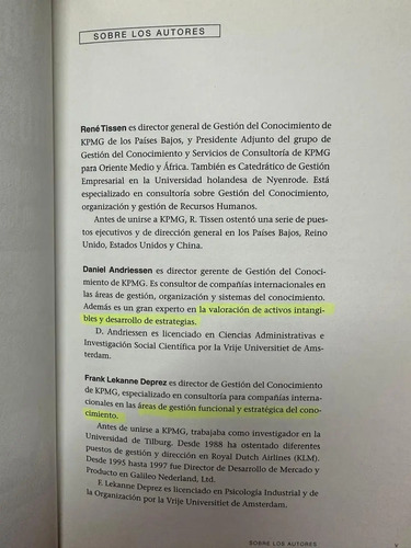 El Valor Del Conocimiento - René Tissen