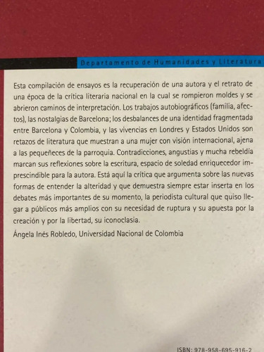 La Escritura, Ese Lugar Que Me Acompaña - Montserrat Ordoñez