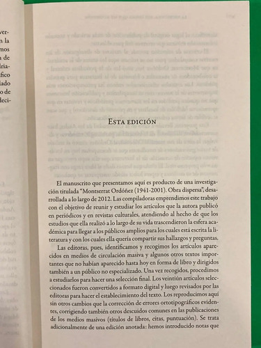 La Escritura, Ese Lugar Que Me Acompaña - Montserrat Ordoñez