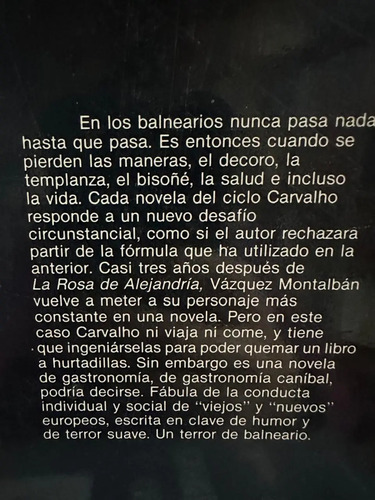 El Balneario - Manuel Vázquez Montalbán