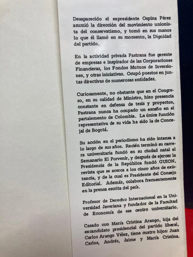 Reflexiones Después Del Poder - Misael Pastrana Borrero