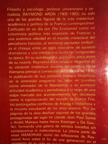 Memorias - Raymond Aron