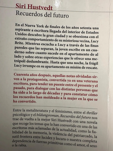 Recuerdos Del Futuro - Siri Hustvedt