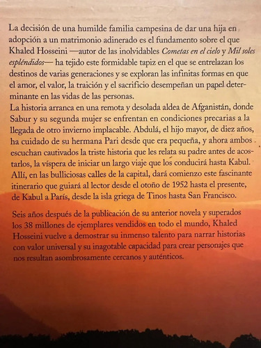Y Las Montañas Hablaron - Khaled Hosseini