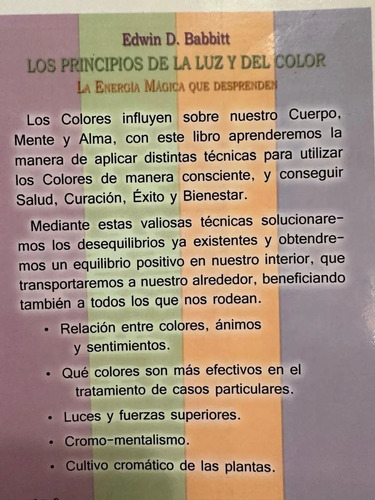 El Poder Natural De Los Colores Y De La Luz - Edwin Babbitt
