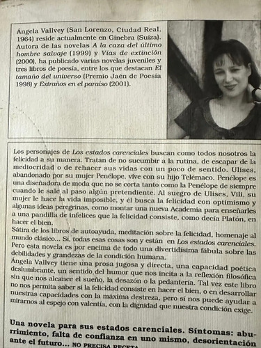 Los Estados Carenciales - Ángela Vallvey