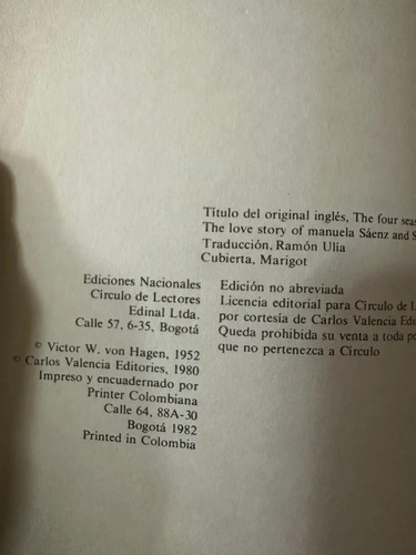Las Cuatros Estaciones De Manuela - Víctor W.vonhagen