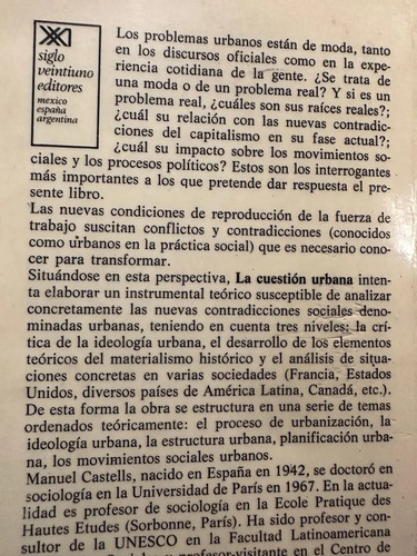 La Cuestión Urbana - Manuel Castells