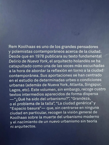 Acerca De La Ciudad - Rem Koolhaas