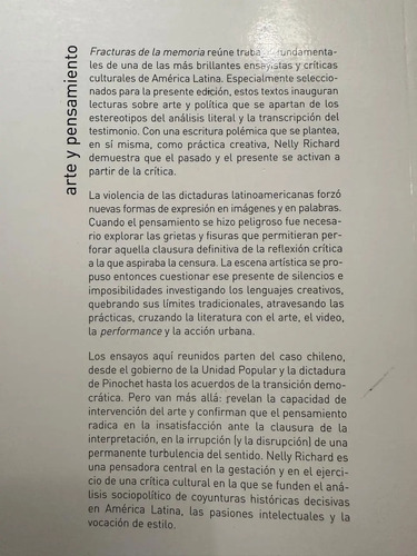 Fracturas De La Memoria - Nelly Richard