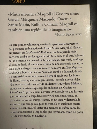 Empresas Y Tribulaciones De Maqroll El Gaviero  Álvaro Mutis