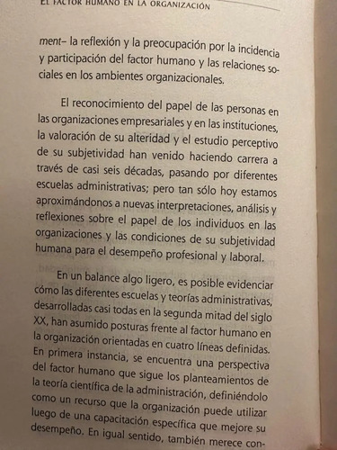 El Factor Humano En La Organización - Félix Cantoni Ibarra