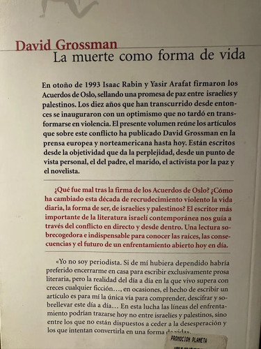 La Vida Como Forma De Vida - David Grossman