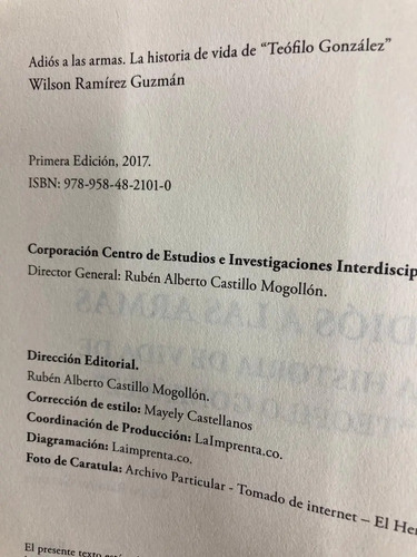 Adiós A Las Armas - Wilson Ramírez Guzmán