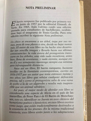 El Barón Rampante - Italo Calvino