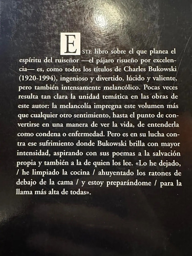 Ruiseñor, Deséame Suerte - Charles Bukowski