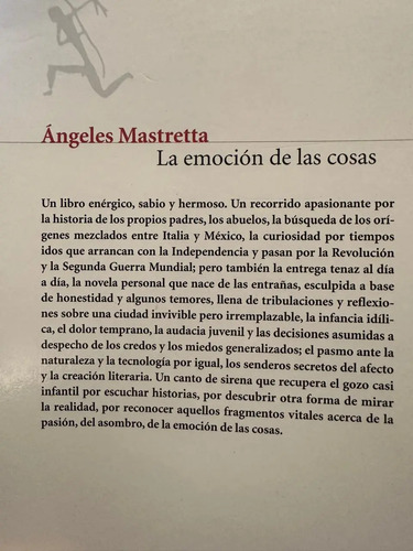 La Emoción De Las Cosas - Ángeles Mastretta