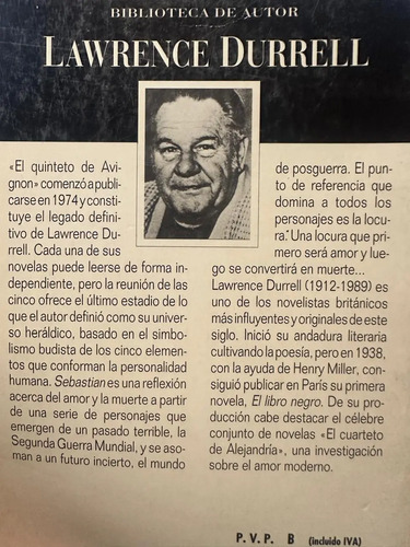 Sebastian: El Quinteto De Avignon I - Lawrence Durrell