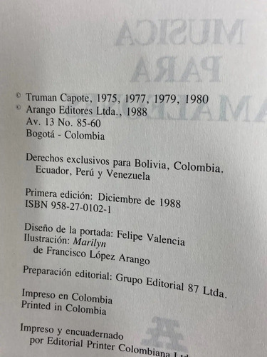 Música Para Camaleones - Truman Capote