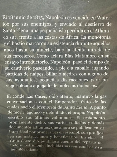 Napoleón Bonaparte: Mi Testamento - Blas Matamoro