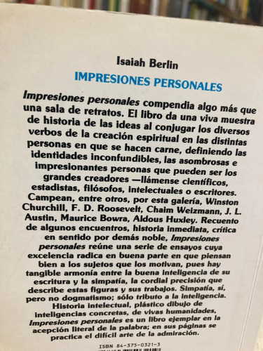 Impresiones Personales - Isaiah Berlin