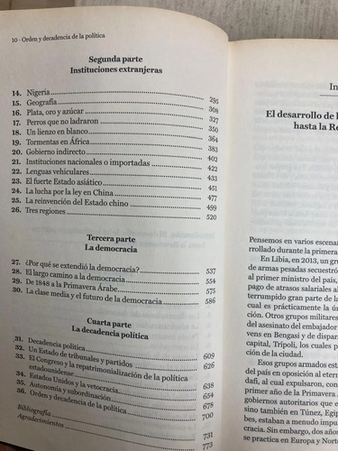 Orden Y Decadencia De La Política - Francis Fukuyama