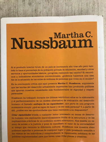 Crear Capacidades - Martha C. Nussbaum