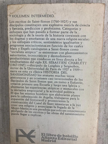 Historia Del Sansimonismo - Sébastien Charléty