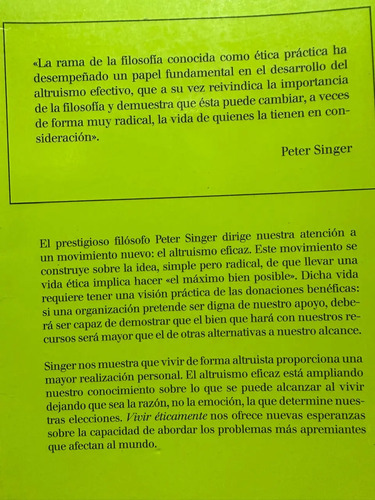 Vivir Éticamente - Peter Singer