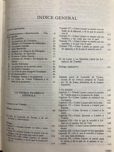 La Novela Picaresca Española I Y Ii