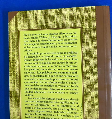 Oralidad Y Escritura - Walter J. Ong