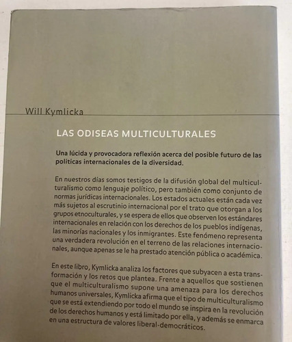 producto_639279643423473156_1 Las Odiseas Multiculturales - Will Kymlicka