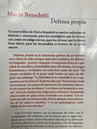 Defensa Propia - Mario Benedetti