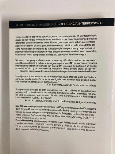 Inteligencia Interpersonal - Mel Silberman