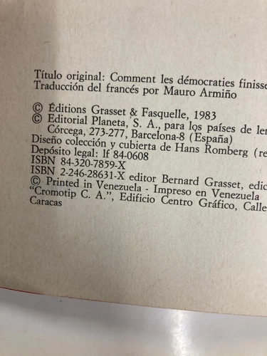 Cómo Terminan Las Democracias - Jean-francois Revel