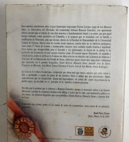 Manuela Sáenz - Alfonso Rumazo González