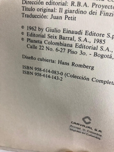 El Jardín De Los Finzi-contini - Giorgio Bassani
