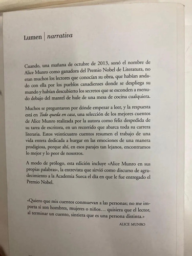 Todo Queda En Casa - Alice Munro