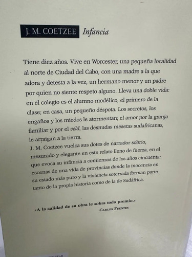 Infancia - J.m. Coetzee