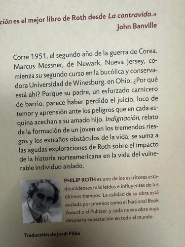 Indignación - Phillips Roth