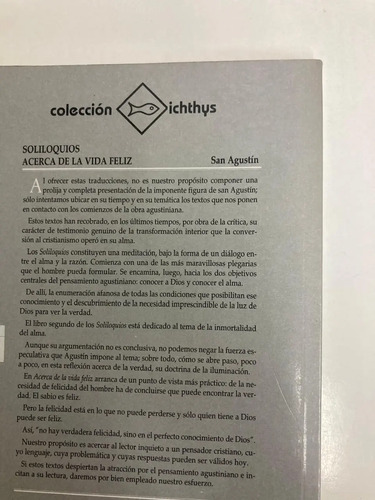 Acerca De La Vida Feliz - Soliloquios