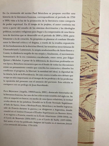 producto_639279661560266127_1 El Tiempo De Los Profetas - Paul Bénichou
