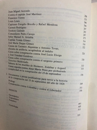 Causas Y Memorias De Los Conjurados, 1828