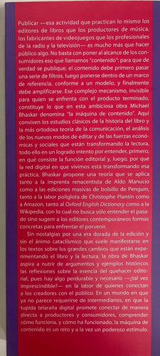 La Máquina De Contenido - Michael Bhaskar