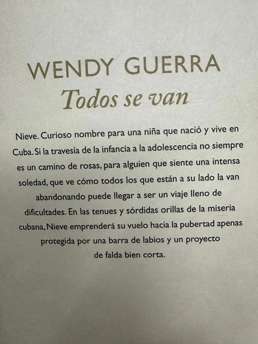 Todos Se Van - Wendy Guerra