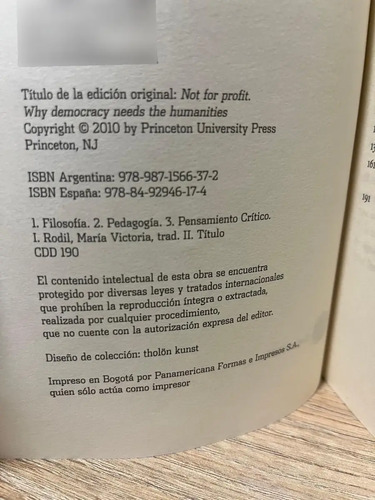 Sin Fines De Lucro - Martha C. Nussbaum